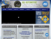 Tablet Screenshot of kjautorepair.com